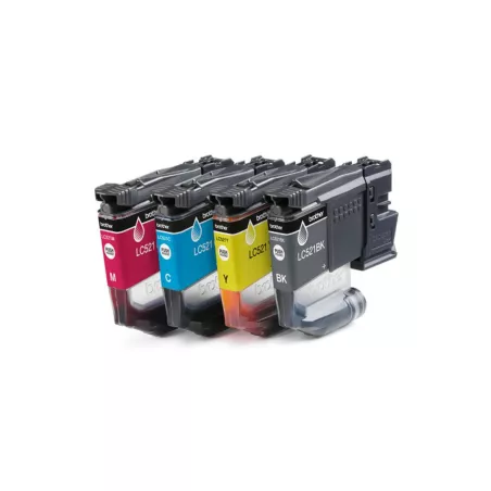 BROTHER Cart JE Pack 4 couleur pour DCP-J1260W, DCP-J1310DW, DCP-J1313DW, DCP-J1360DW, DCP-J1460DW, 500p