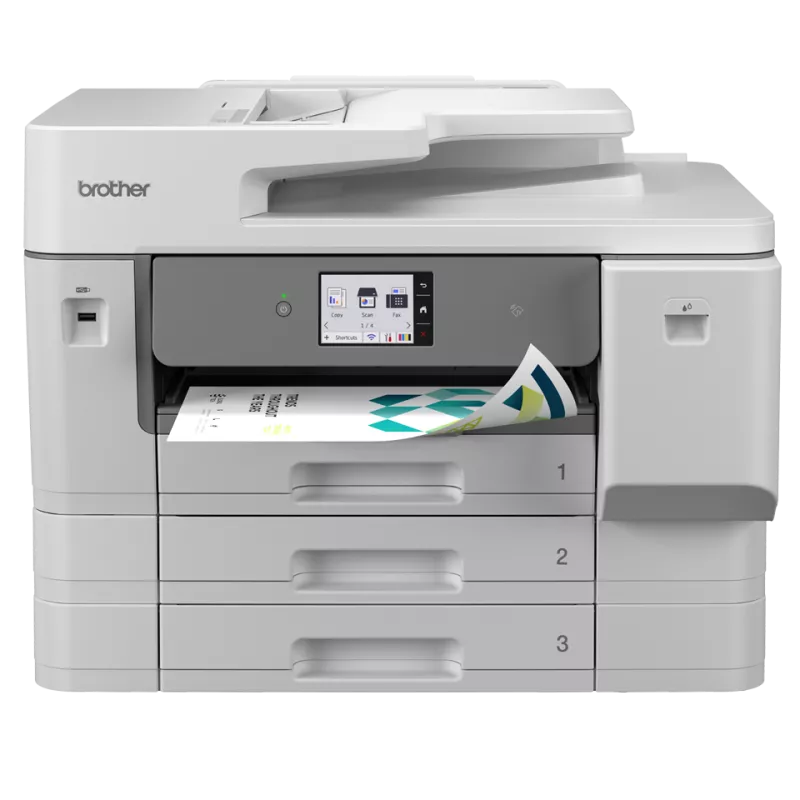 BROTHER MFCJ6977DW MFP jet encre couleur A3, 31/31ppm,R-V integral,charg ADF 50p,Ethernet,Fax,Wifi direct, NFC,LCD tactile…