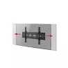Support mural fixe B-TECH Acier Noir pr moniteur 80 Capacité 80 kg. VESA max 600 x 400 mm - Couleur Noir BT8442/B