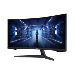ECRAN 34'' SAMSUNG LC34G55TWWP Gaming ODYSSEY G5 VA UWQHD 3440x1440 Incurvé 1000R 165Hz 250cd/m² 1ms 1xHDMI 1xDisplayPort Pied…
