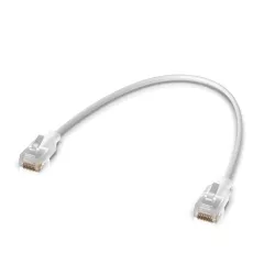 UACC-Cable-Patch-EL-0.15M-W-24 Câble RJ45 translucide EtherLightin ultra-fin compatible 10 GbE Pack de 24 (0,15 m)