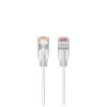 UACC-Cable-Patch-EL-0.15M-W-24 Câble RJ45 translucide EtherLightin ultra-fin compatible 10 GbE Pack de 24 (0,15 m)