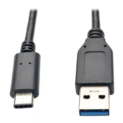 Tripp Lite - Câble USBC vers USB-A (M/M), USB 3.1 Gen 2 (10 Gbps compatible Thunderbolt 3, 0,9 m.