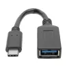 Tripp Lite - Adaptateur USBC vers USB-A (M/F), USB 3.1 Gen 1 (5 Gbps) certifié USB-IF, compatible Thunderbolt 3, 15,24 cm.