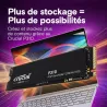 SSD Crucial interne 1To P310 M.2 2280-PCIe 4.0 x4 (NVMe) avec Dissipateur Jusqu'à 7.100 Mo/s Compatible avec PlayStation 5…