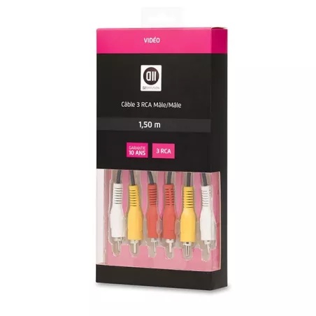 Câble 3RCA mâle/3RCA mâle 1m50
