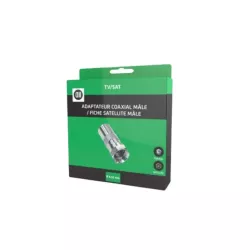 Adaptateur Coax mâle 9.52mm/Fiche SAT mâle