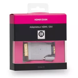 Adaptateur HDMI femelle/DVI mâle Fiches Or DVI-D 24+1