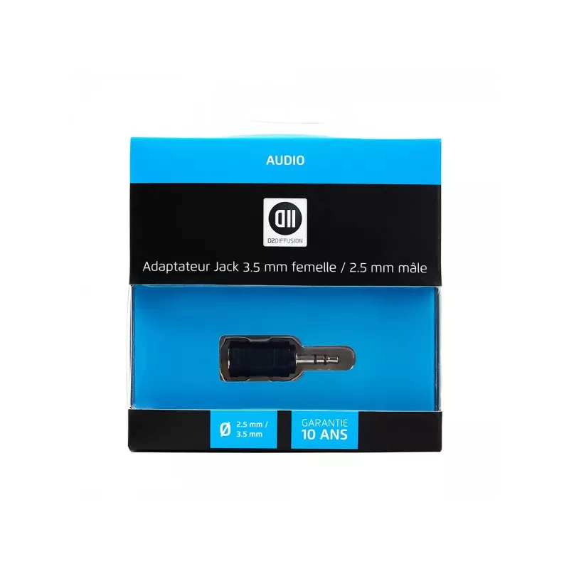 Adaptateur Jack 3.5mm F/2.5mm M noir