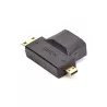 Adaptateur 2 en 1 HDMI port micro HDMI + mini HDMI mâle port HDMI femelle connecteurs OR