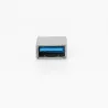 Adaptateur USB 2.0 male / HDMI F + VGA F HDMI 1920*1080P, adaptateur USB-C mâle/USB A femelle inclus, boîtier métal