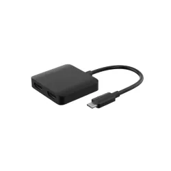 Adaptateur USB-C mâle / 2 sorties HDMI femelle compatible 4K + 1 sortie USB-C PD 100W - Affichage jusqu'à 3 écrans