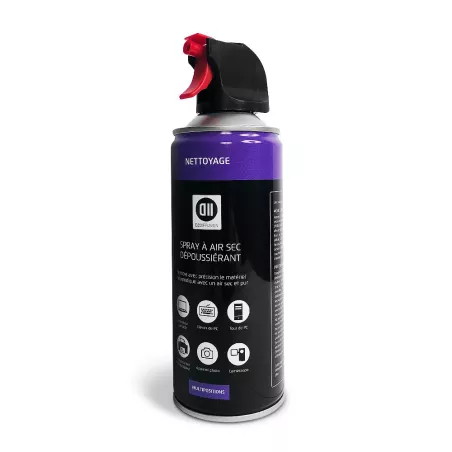 Spray à air sec dépoussiérant 520ml brut - 200 ml net Multipositions : tête en haut et tête en bas