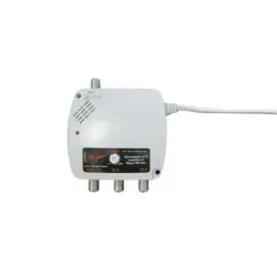 Alimentation 12V pour amplificateur TV - Filtre 4G/5G - 3 sorties TV - Fréq max 694Mhz - Blanc