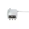 Alimentation 12V pour amplificateur TV - Filtre 4G/5G - 3 sorties TV - Fréq max 694Mhz - Blanc