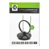 Antenne TV intérieure 50db - ronde amplifiéeUHF/VHFavec filtre 4G noire - gain maximum 50db - Portée de l'antenne 25 km
