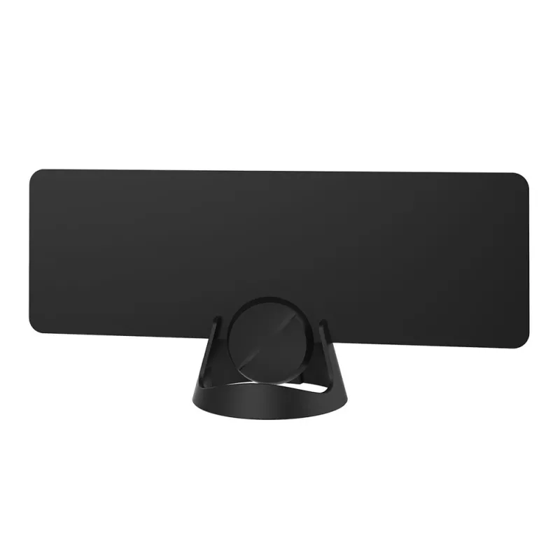 Antenne intérieure 55db - ultrafine amplifiéeUHF/VHF avec filtre 4G noire - gain maximum 55db - Portée de l'antenne 25 km