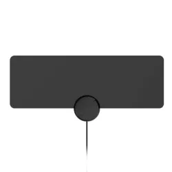 Antenne intérieure 55db - ultrafine amplifiéeUHF/VHF avec filtre 4G noire - gain maximum 55db - Portée de l'antenne 25 km