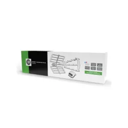 Antenne exterieure TNT trinappe LTE 700 MHz - Amplifiée - Protégée 5G/4G - Gain 40 dB - Certifiée RED - Blanche