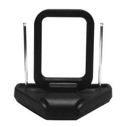 Antenne TV intérieure UHF - avec filtre 5G - compatible UHD/4K et DVB-T/DVB-T2 - portée 15 km - noire