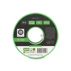 Bobine de câble Coaxial 10 m Blanc