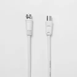 Câble Coaxial/Satellite 9.52 mm mâle/mâle - 2m - blanc