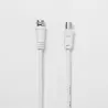 Câble Coaxial/Satellite 9.52 mm mâle/mâle - 2m - blanc