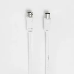 Câble Coaxial/Satellite 9.52 mm mâle/mâle - 2m - blanc