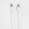 Câble Coaxial/Satellite 9.52 mm mâle/mâle - 2m - blanc