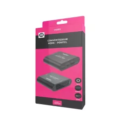 Convertisseur HDMI vers Péritel Plug & Play - Boîtier en aluminium - 1080P@60Hz max - Sortie jack additionnelle