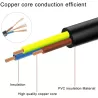 Câble alimentation secteur Europa IEC C13 - pour PC fixe / moniteur Coloris noir - 1m50