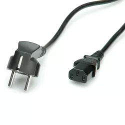 Câble alimentation secteur Europa IEC C13 - pour PC fixe / moniteur Coloris noir - 1m50