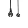 Câble alimentation secteur 3 pôles IEC C5 - trèfle - pour PC portables Coloris noir - 2,50¨m