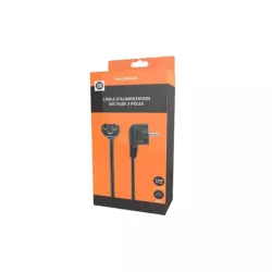 Câble alimentation secteur 3 pôles IEC C5 - trèfle - pour PC portables Coloris noir - 2,50¨m