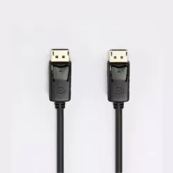 Câble Displayport Male/Male 1.4 avec système de verrouillage - 2M - Compatible 8K - Noir