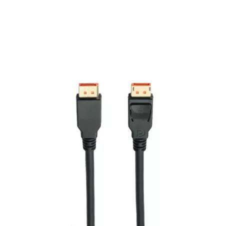 Câble Displayport 2.1 mâle/mâle avec verrouillage - connecteurs plaqués or - certifié VESA - 80Gbps - 16k@60Hz - 1m - Noir