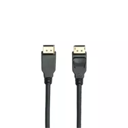 Câble Displayport 2.1 mâle/mâle avec verrouillage - connecteurs plaqués or- certifié VESA - 40Gbps- 16k@30Hz - 2m - Noir