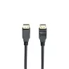 Câble Displayport 2.1 mâle/mâle avec verrouillage - connecteurs plaqués or- certifié VESA - 40Gbps- 16k@30Hz - 2m - Noir