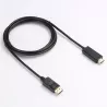 Câble HDMI Male / DisplayPort avec système de verrouillage - 2M