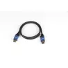 Câble HDMI mâle/mâle 2.1 en nylon tressé - 1m - compatible 8K/60Hz - 4K/120Hz