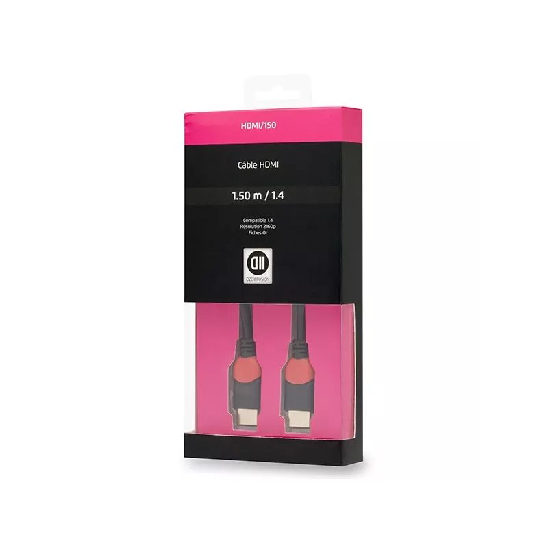 Câble HDMI mâle/mâle 1.50 m noir
