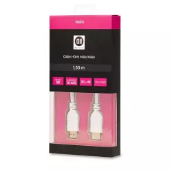 Câble HDMI mâle/mâle blanc 1m50