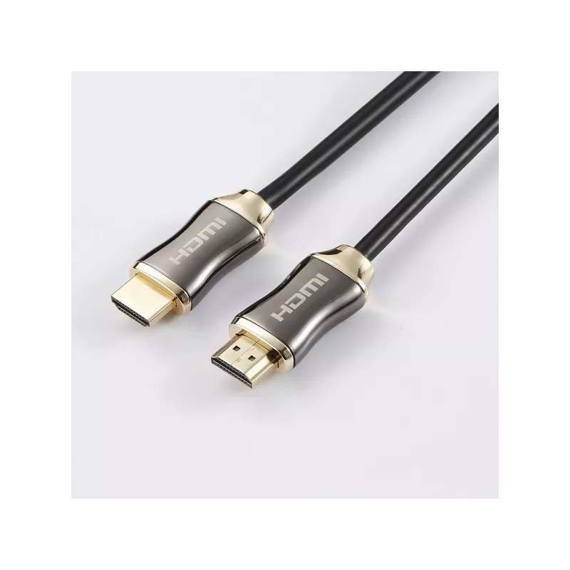 Câble HDMI mâle/mâle 2.0a 1m50 noir High Speed - 4K@50/60Hz - Ultra HD - Fiches Or