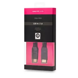 Câble HDMI mâle/mâle - 1m50 noir inclinable à 180°