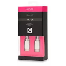 Câble HDMI mâle/mâle blanc 3M