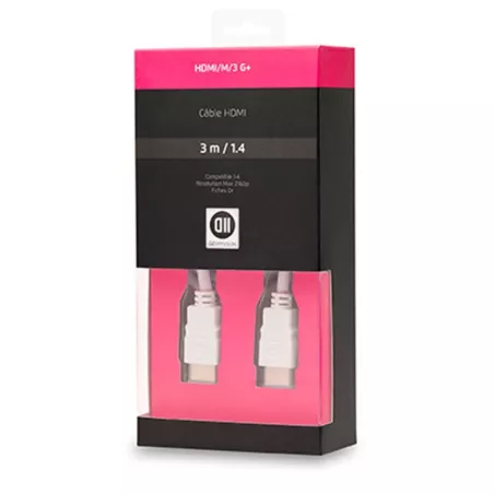 Câble HDMI mâle/mâle blanc 3M