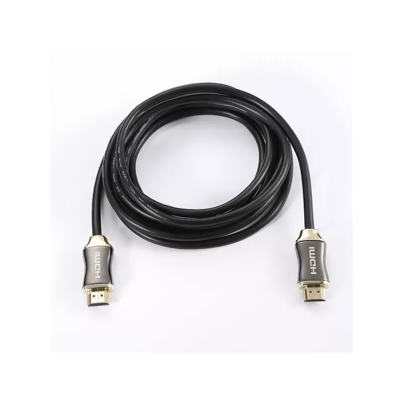 Câble HDMI mâle/mâle 2.0a noir 3m High Speed - 4K@50/60Hz - Ultra HD - Fiches Or