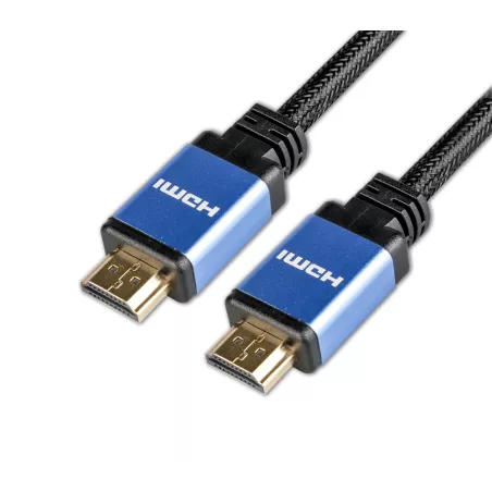 Câble HDMI mâle/mâle 2.1 en nylon tressé - 3m - compatible 8K/60Hz - 4K/120Hz