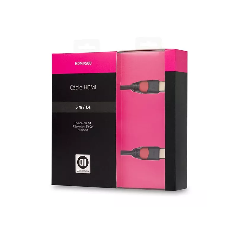 Câble HDMI mâle/mâle 5m noir