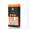 Hub 4 ports USB 3.0 2 alimentations possibles PC ou secteur Inclus câble micro USB+chargeur 2A